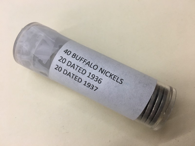 (1) Full Roll Of (40) Nickels (20)...