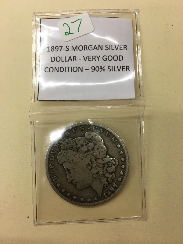 1897-S Morgan Silver Dollar, Very G...