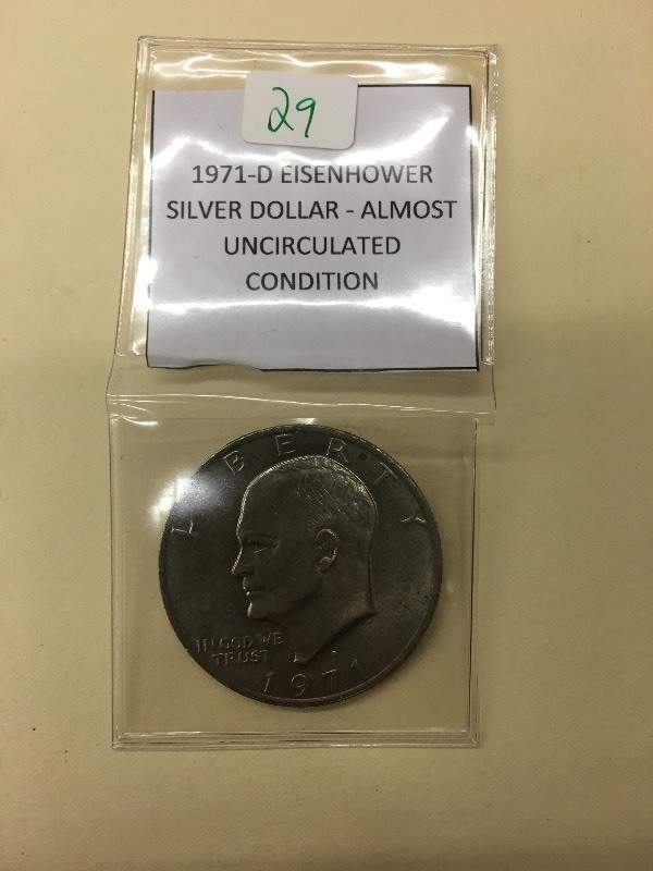 1971-D Eisenhower Silver Dollar, 40...