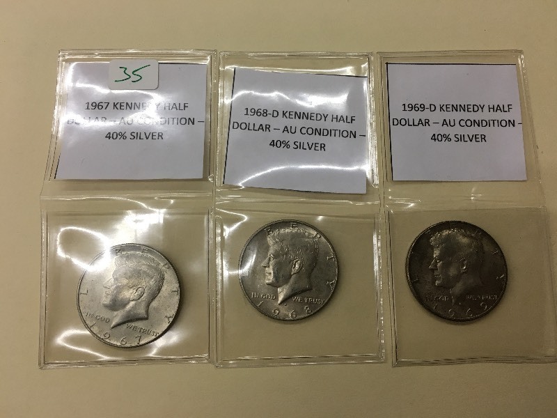 Lot Of (3) Kennedy Half Dollars (1...