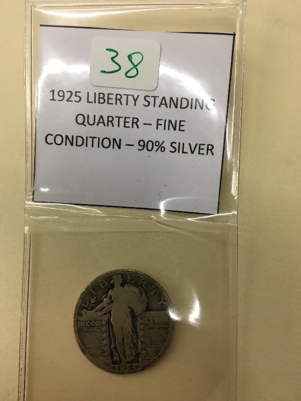1925 Standing Liberty Quarter, 90% ...