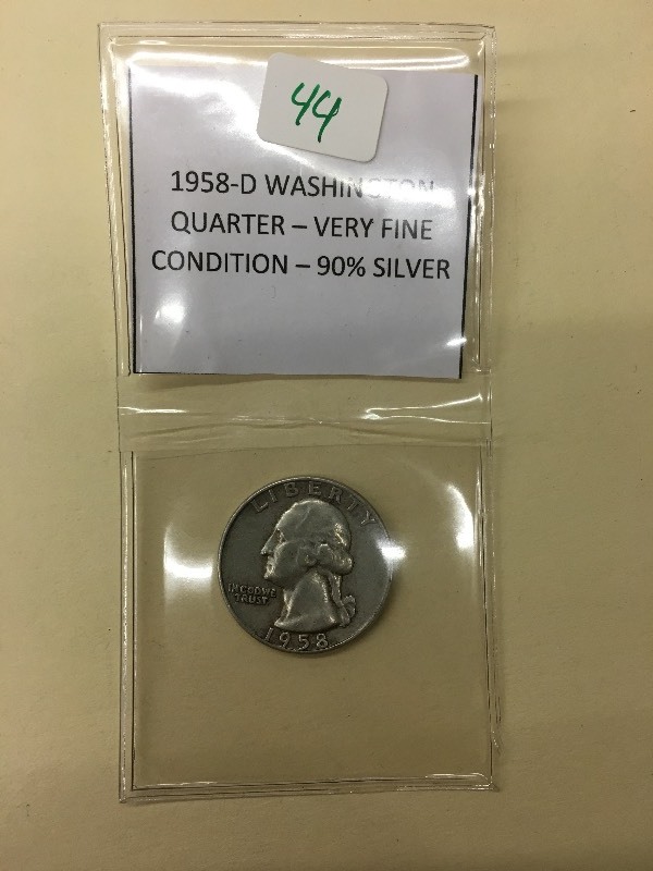 1958-D Washington Quarter, 90% Silv...