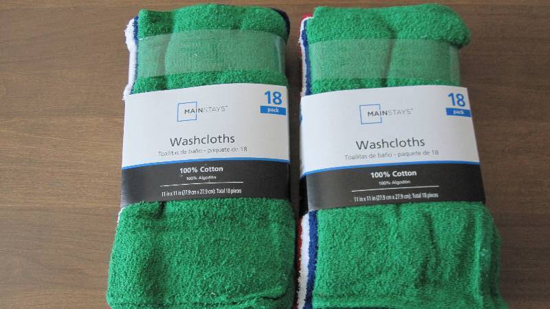 Lot of 2 18 Count Wash clothes