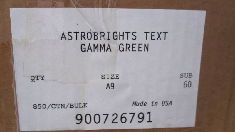 One Case Green Envelopes - 850