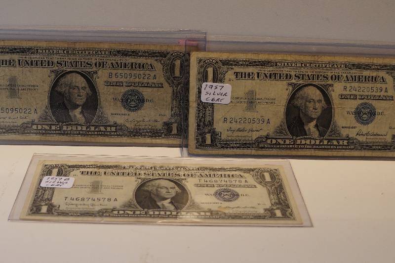 1957, 1957-A, 1957-B $1 Silver Certificates