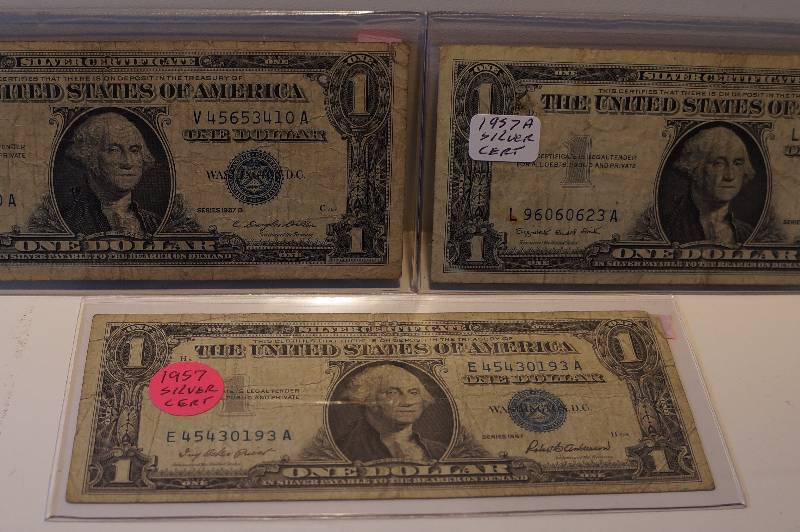 1957, 1957-A, 1957-B $1 Silver Certificates