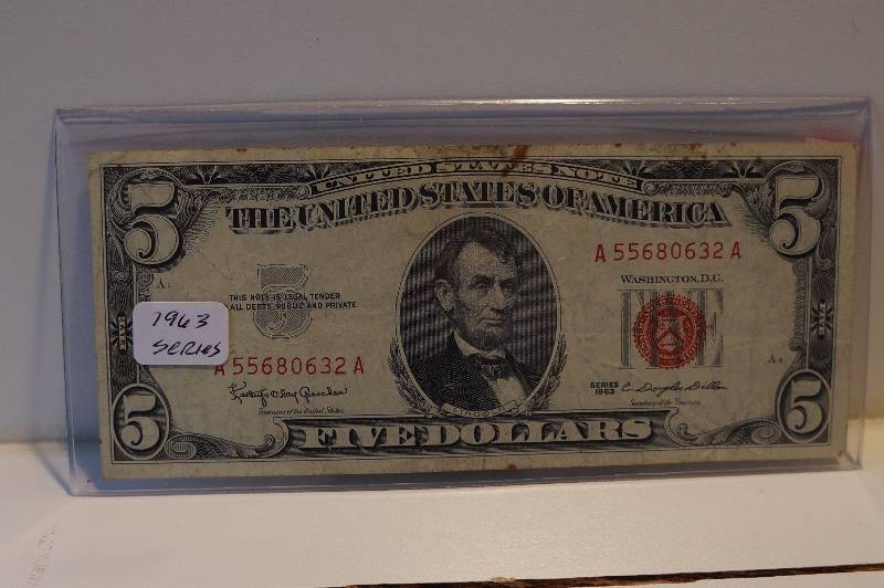 Series 1963 $5 Red Seal Note