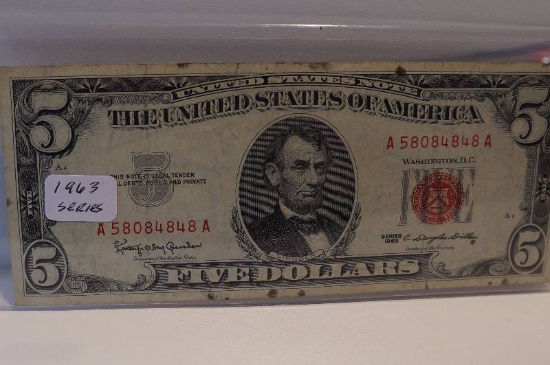 Series 1963 $5 Red Seal Note