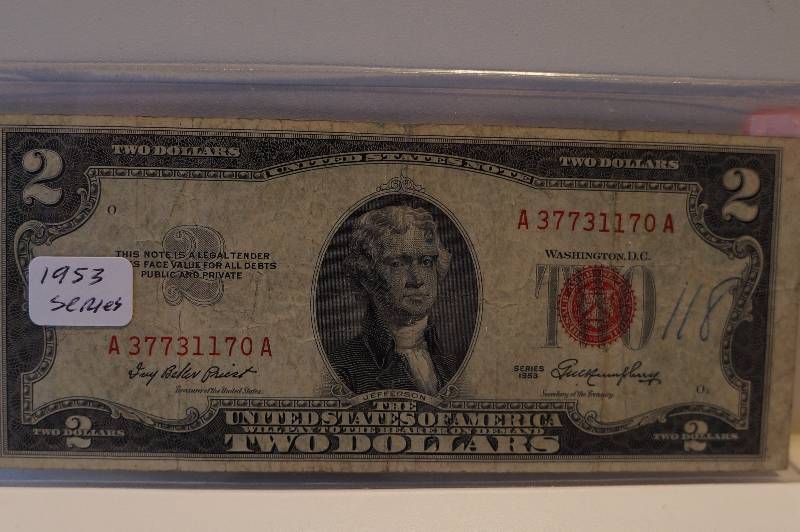 Series 1953 $2 Red Seal Note
