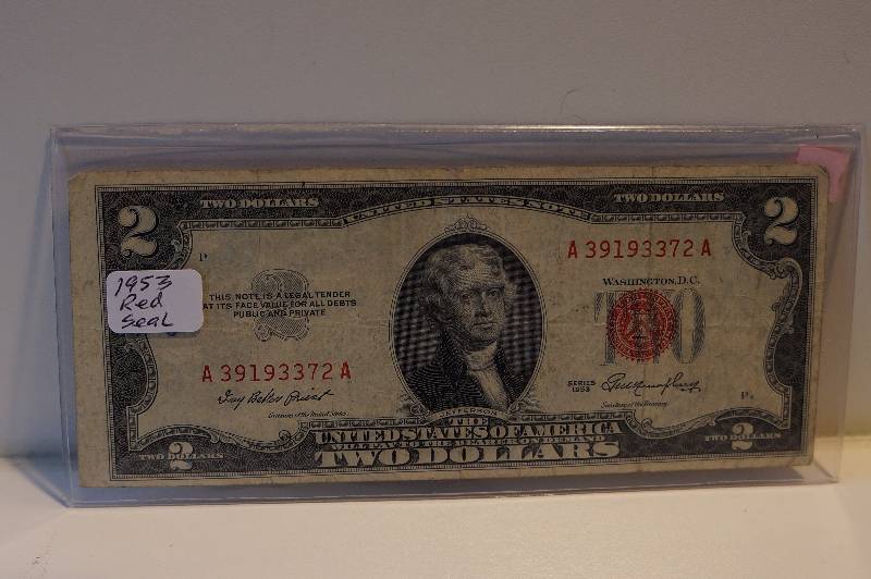 Series 1953 $2 Red Seal Note