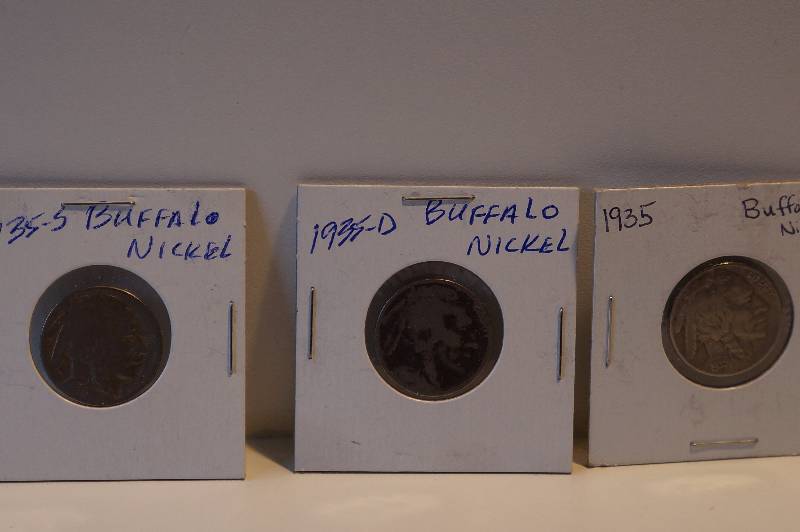 1935, 1935-D, 1935-S Buffalo Nickels