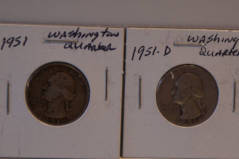 1951 & 1951-D Washington Quarters