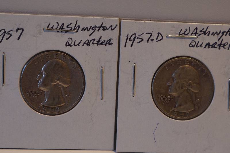 1957 & 1957-D Washington Quarters