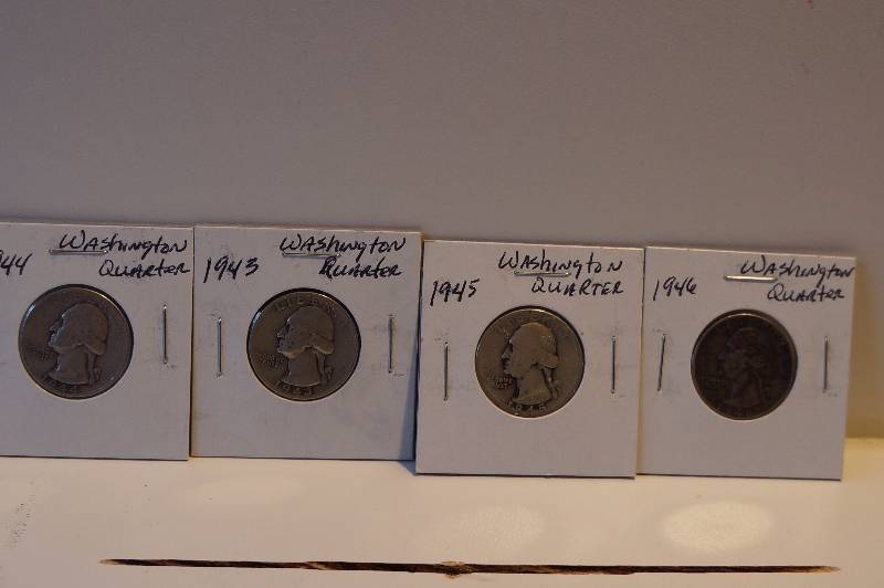 1943, 1944, 1945, 1946 Washington Quarters