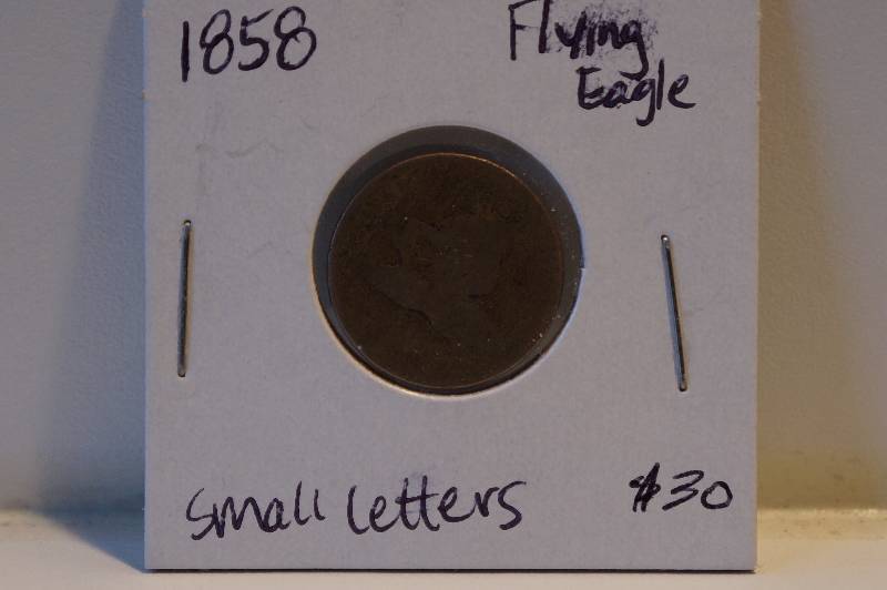 1858 Small Letters Flying Eagle Penny
