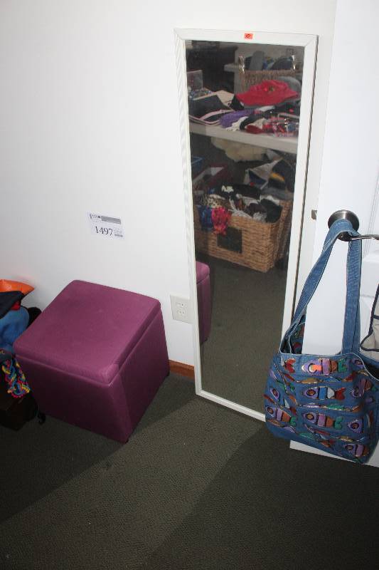 Foot Stool, Framed WallDoor Mirror