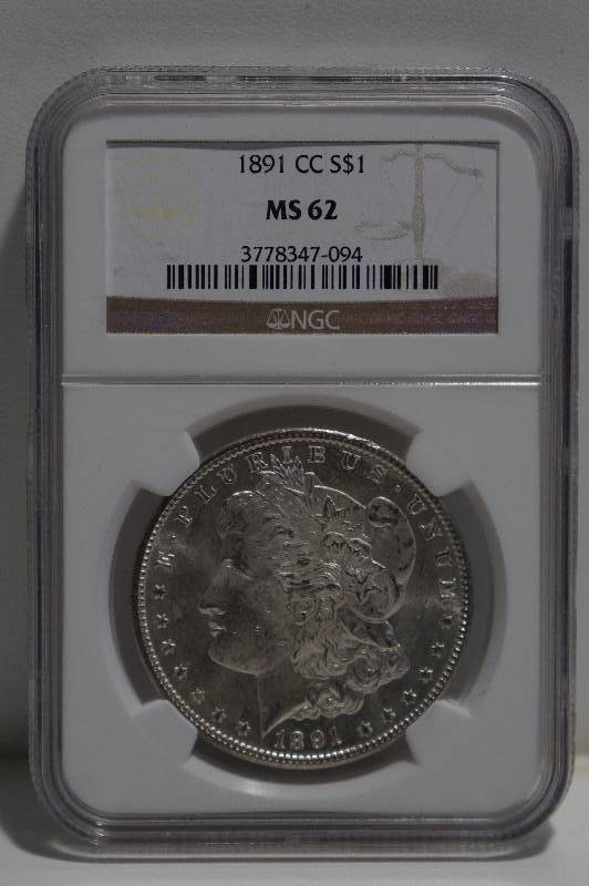 1891 CC MORGAN SILVER DOLLAR