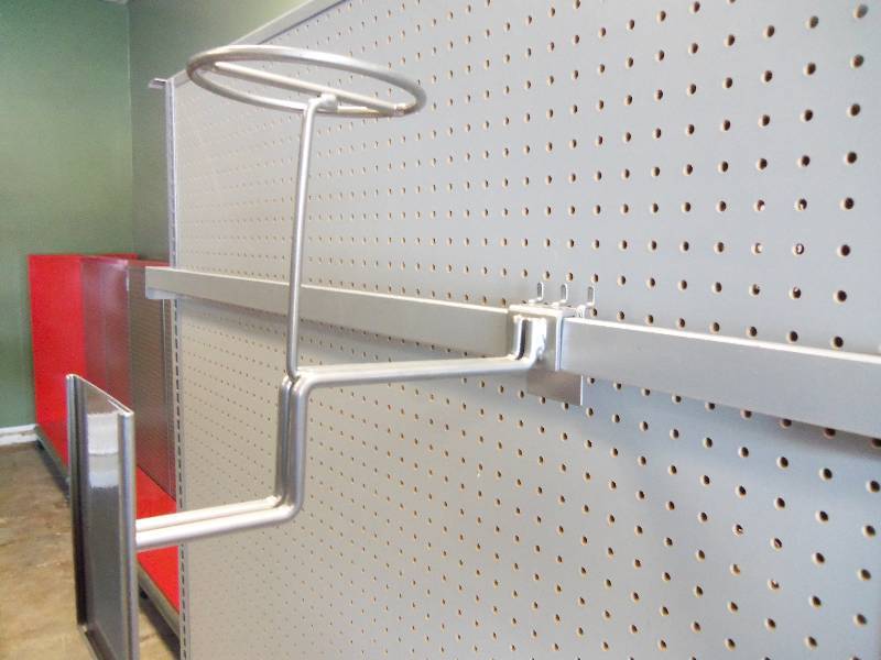 Helmet and Uniform Holder with Sign Area