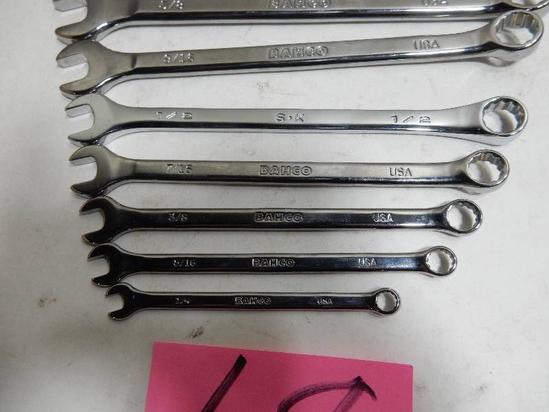 lot 68 image: BAHCO Combination Wrench set.. MADE IN USA