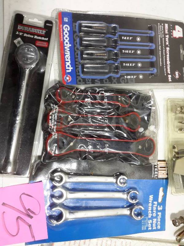 lot 95 image: Misc. Wrenches and Screw Driver Set and other items as pictured