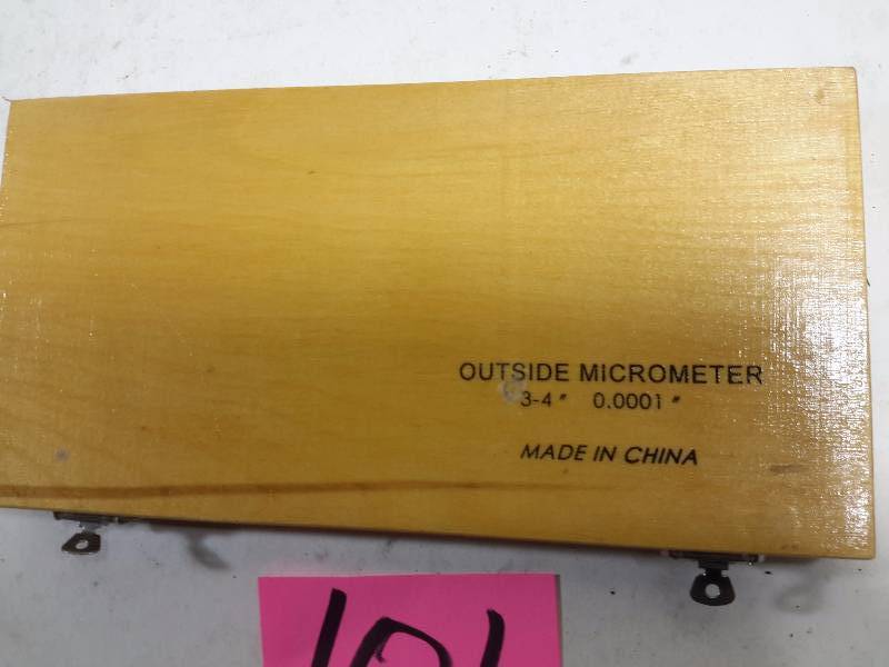 lot 101 image: 3-4 in Outside Micrometer, New