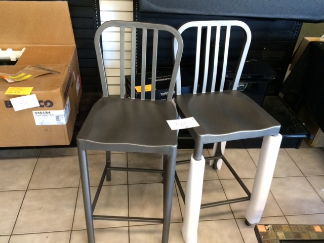 Brushed Steel Bar Stools