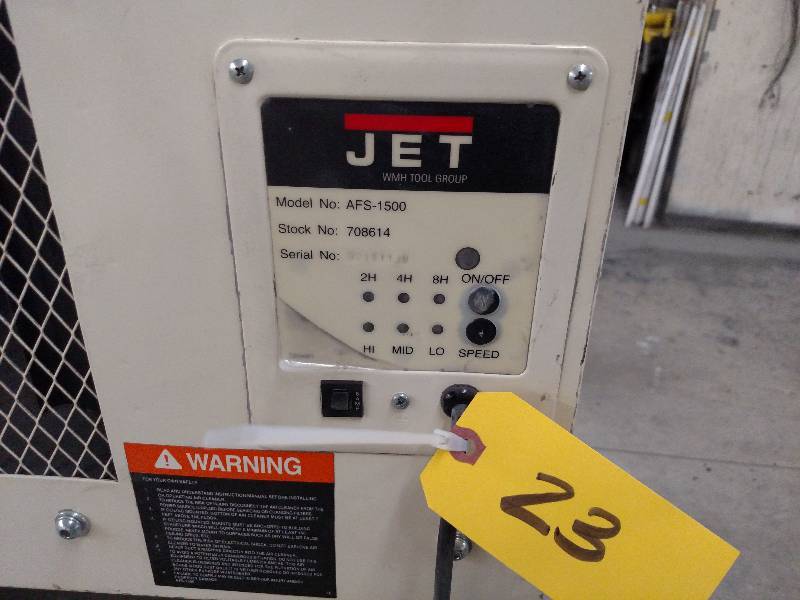 lot 23 image: Jet Model AFS-1500 Dust Collector, 115v, Works