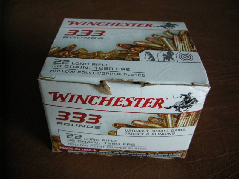 lot 7 image: Winchester .22 Ammo, 333 rounds