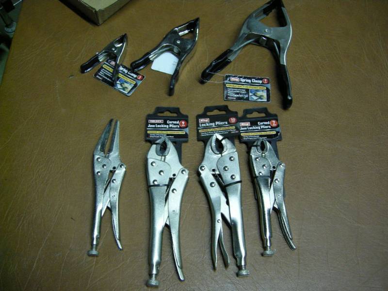 lot 80 image: Locking Pliers and Spring Clamps