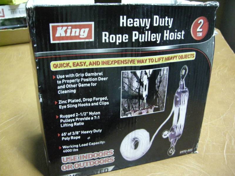 lot 79 image: King Heavy Duty Rope Pulley Hoist