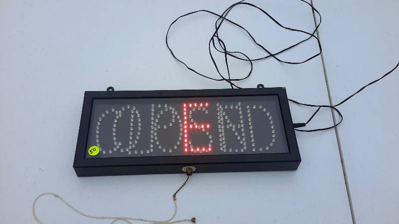 Openclose lighted sign
