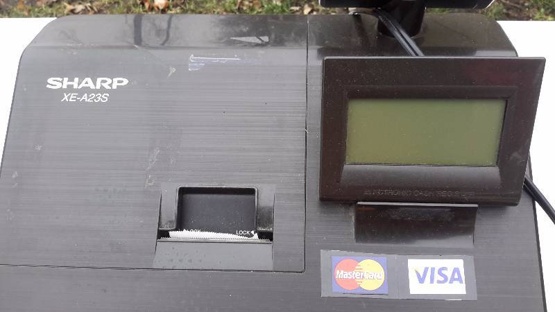 Sharp XE-A2S cash register with extra paper