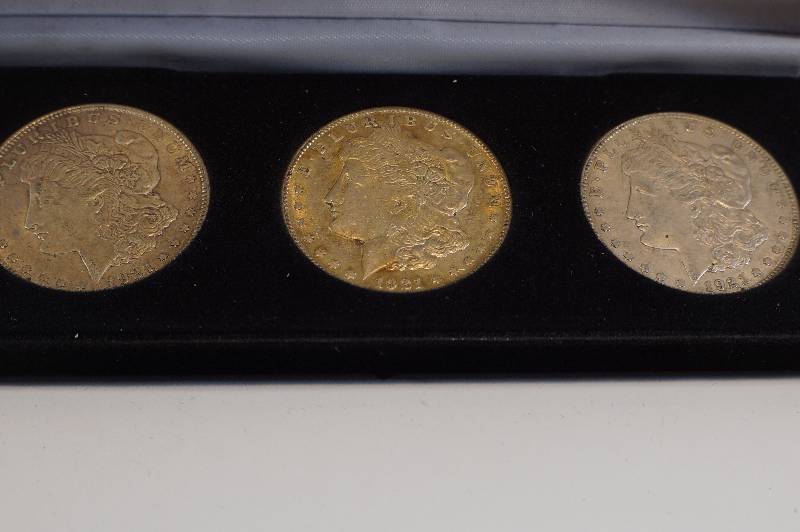 3 Morgan Silver Dollars