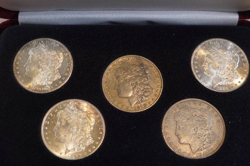 5 Morgan Silver Dollars