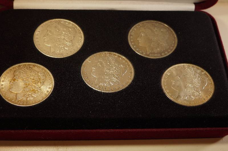 5 Morgan Silver Dollars