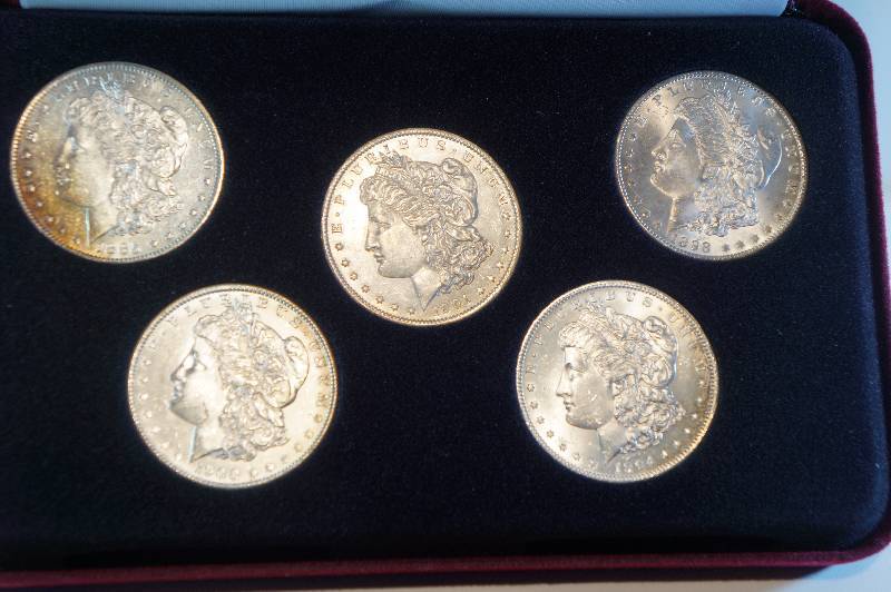 5 Morgan Silver Dollars