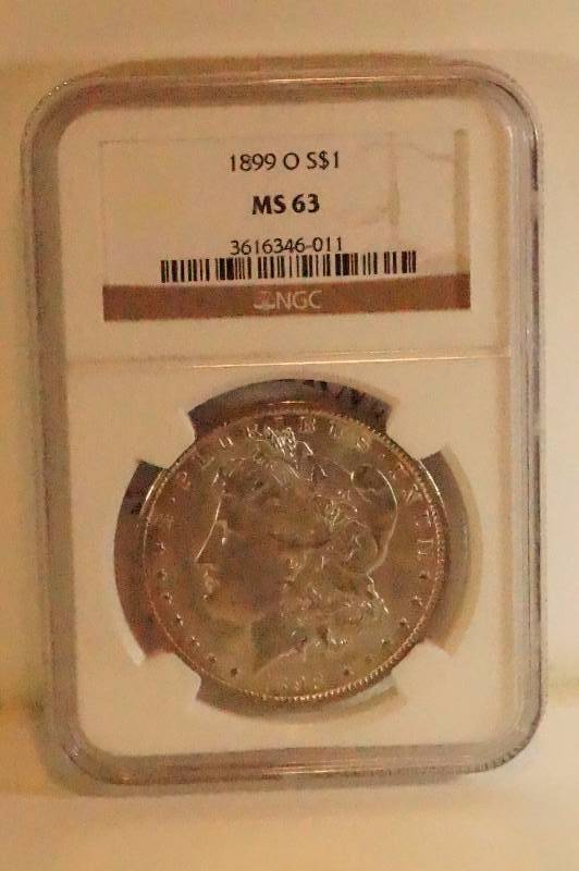 Graded Morgan Silver Dollar
