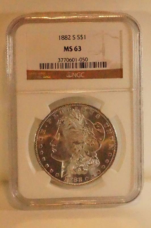 Graded Morgan Silver Dollar