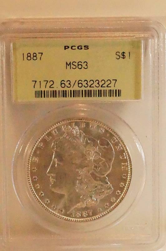 Graded Morgan Silver Dollar