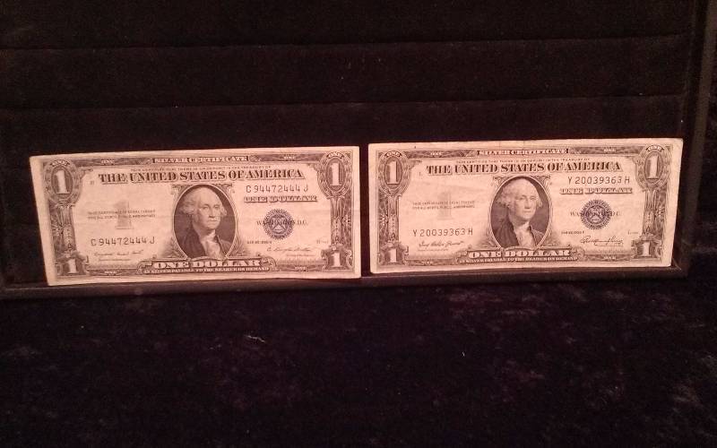 Lot Silver Certificates, 1935E, 1935G