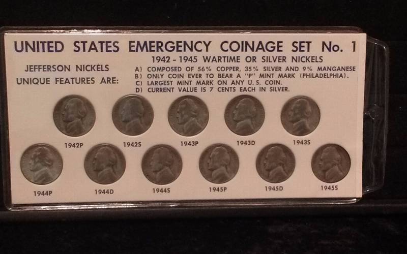 US Emergency Coinage Set No 1