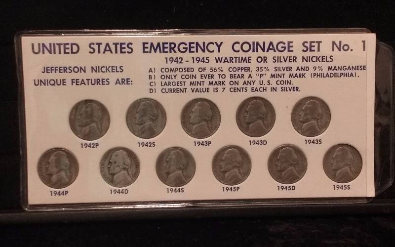 US Emergency Coinage Set No 1