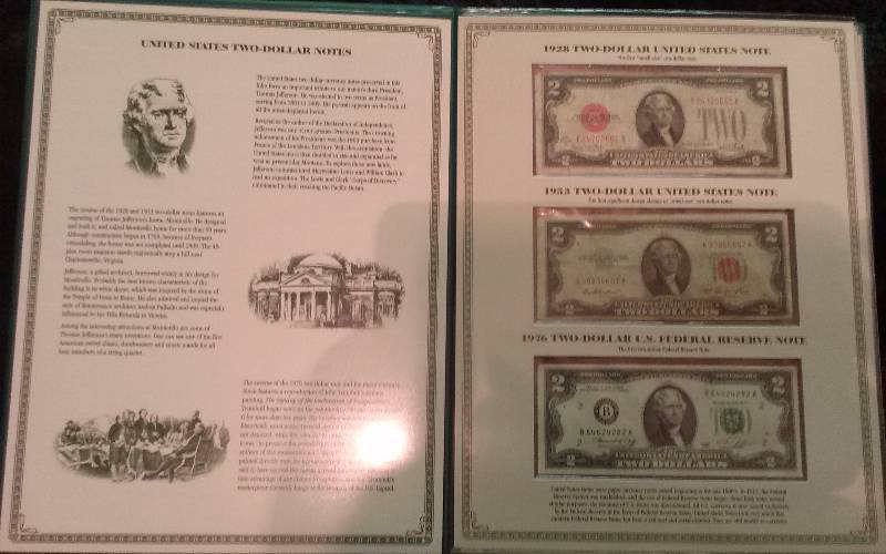Two-Dollar Notes Folio, $14 face value