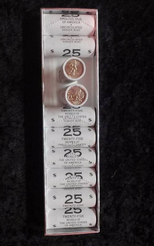 250 US Nickels of the US, Uncirculated, $12.50 face value