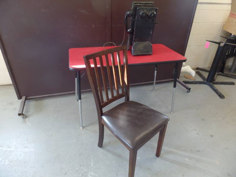 Antique Telephone and Chair