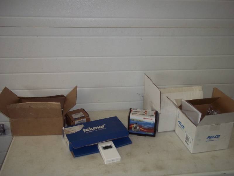 lot 64 image: CCTV Camera, Control Systems parts, Honeywell Electronic Ignition gas valve and ext.