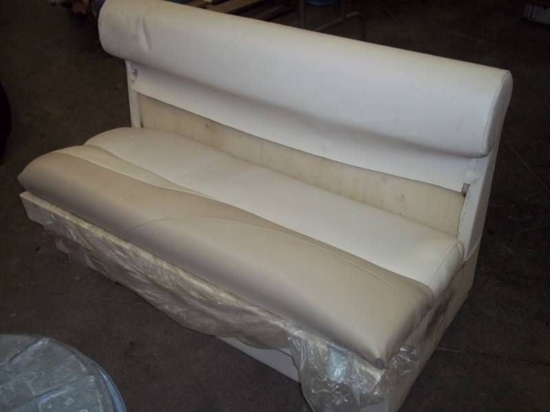 lot 145 image: Unfinished pontoon seat 29 x 24 x 50