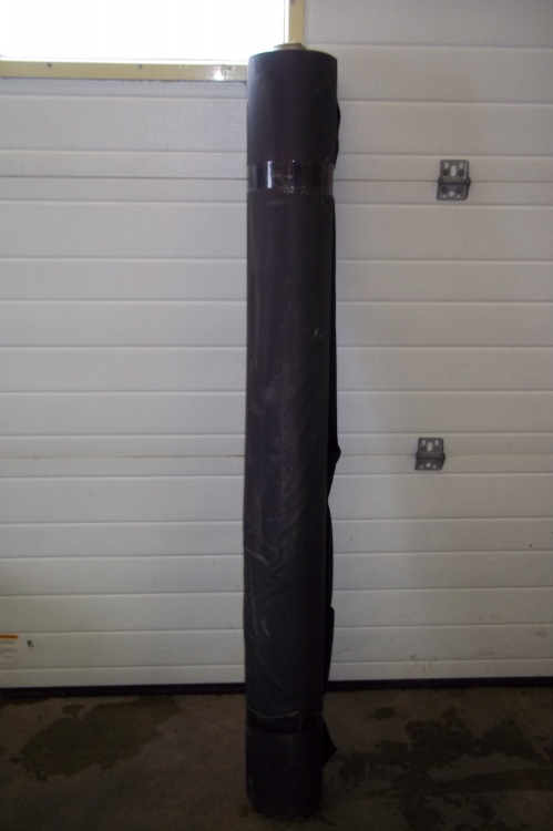 lot 170 image: Very large roll of black vinyl 62 Wide