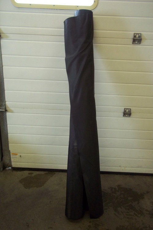 lot 178 image: Partial roll of black vinyl 62 Wide