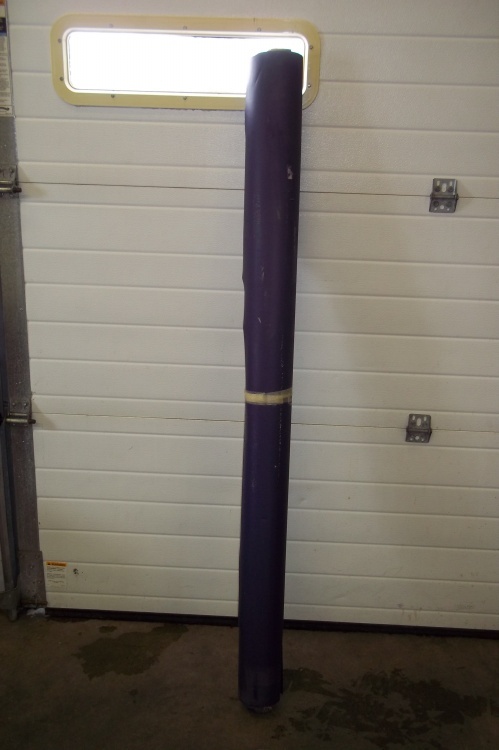 lot 180 image: Partial roll of purple vinyl 62 Wide